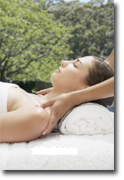 Woman receiving a massage